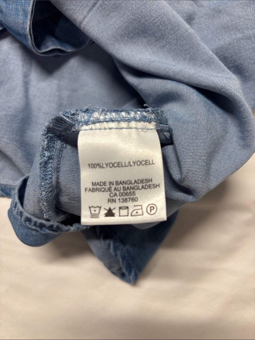 Reitmans Light Blue Tie-Cuff Denim Shirt - Picture 7 of 7
